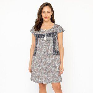 Old Navy Paisley Lined Summer Dress M Boho Picniccore Lightweight Breezy Casual